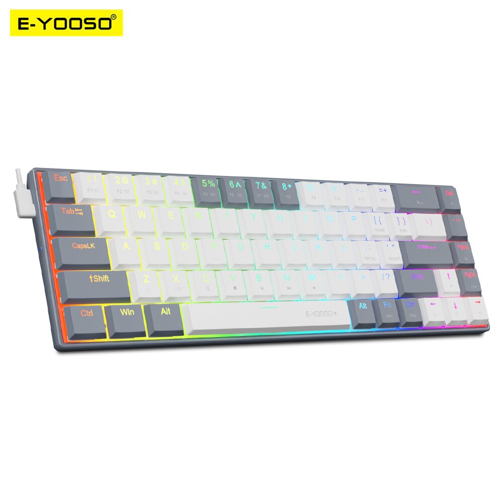Pc Gaming Pink - E-YOOSO RGB 미니 슬림 USB 유선