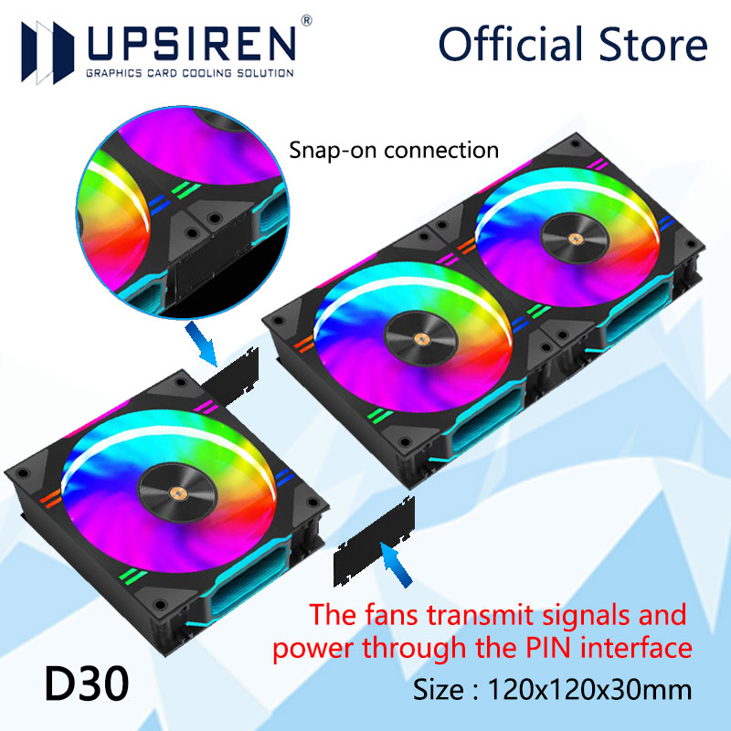 Pc Water Cooling - UPSIREN D30 120X120X30mm 컴퓨터 케이스 냉각