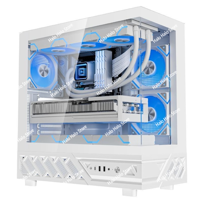 화이트 시뷰 ATX PC 케이스 강화유리 360mm 수 - Pc Gaming Liquid 리뷰 및 가격